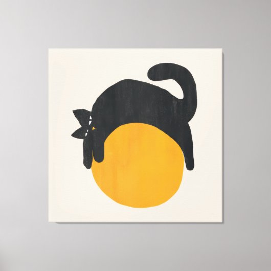 Cat with ball Canvas キャンバスプリント (正面)