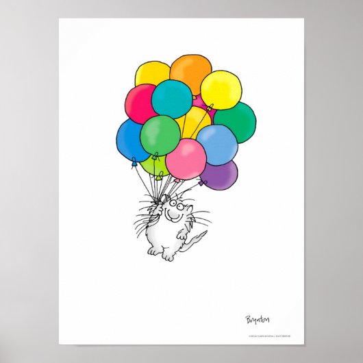 CAT WITH BALLOONS by Sandra Boynton ポスター (正面)