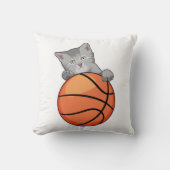 Cat with Basketball クッション (正面)
