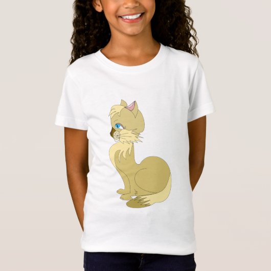 Cat with Blue Eyes Kids Tシャツ (正面)