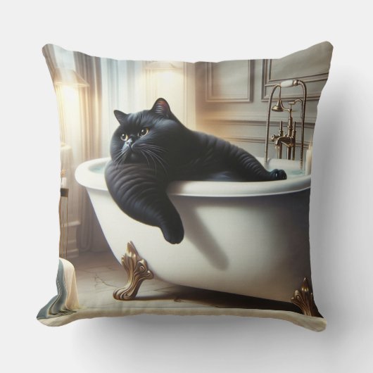 Cat with Cool Thing クッション (正面)