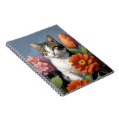 cat with flowers (update) ノートブック (右側)