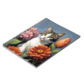 cat with flowers (update) ノートブック (左側)