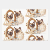 Cat with mirror  ラッピングペーパーシート (正面3)