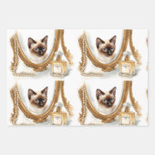 Cat with mirror  ラッピングペーパーシート (正面2)