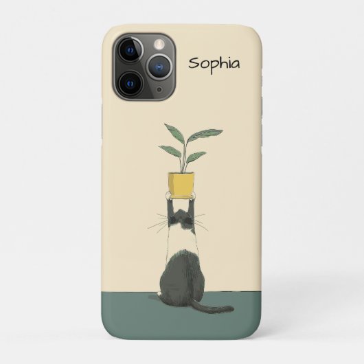 Cat with Plant Case-Mate iPhoneケース (裏)