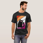 Cat With Pride Lesbian Flag LGBTQ Proud Ally Pride Tシャツ (正面フル)
