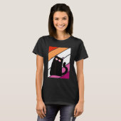 Cat With Pride Lesbian Flag LGBTQ Proud Ally Pride Tシャツ (正面フル)