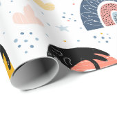 Cat With Rainbow Pattern Design  ラッピングペーパー (ロールコーナー)