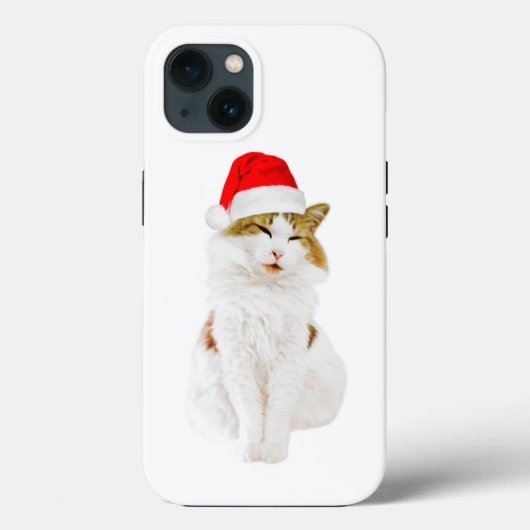 Cat with Santa's Hat Case-Mate iPhone Case Case-Mate iPhoneケース (裏面)
