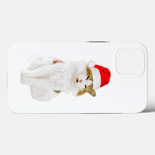 Cat with Santa's Hat Case-Mate iPhone Case iPhoneケース (裏面 (横))