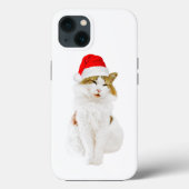 Cat with Santa's Hat Case-Mate iPhone Case iPhoneケース (裏面)
