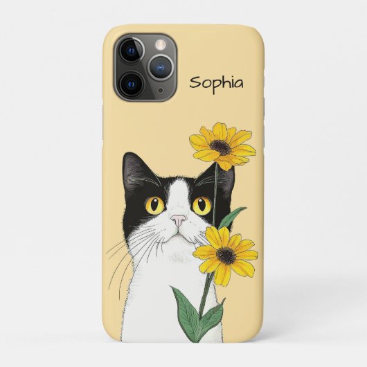 Cat with Sunflowers Case-Mate iPhoneケース (裏)