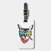 Cat with sunglass ラゲッジタグ (正面縦)