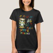 Cat with Sunglasses BRUH We Out Teacher Hello Summ Tシャツ (正面)