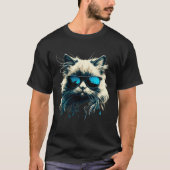 Cat with Sunglasses for Ragdoll Cat Tシャツ (正面)