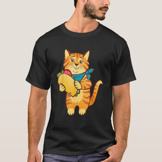 Cat with Taco Tシャツ (正面)