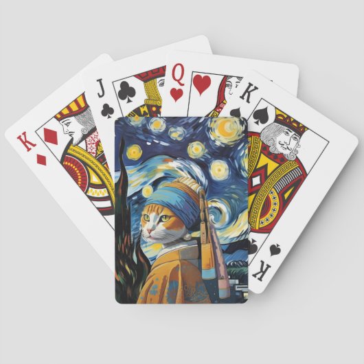 Cat with the pearl earring  トランプ (裏面)
