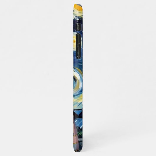 Cat with the pearl earring  iPhoneケース (左側)