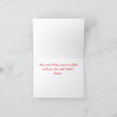 Cat with Train Christmas card - Winter's美しい シーズンカード (内部)