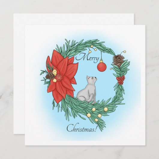 Cat Wreath  シーズンカード (正面/裏面)