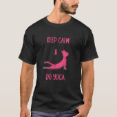 Cat Yoga Animals Workout Calm Tシャツ (正面)