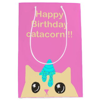 Catacorn Gift bag (birthday) ミディアムペーパーバッグ