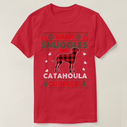 Catahoula Dog Lover Family Pajama Dog Ugly Christm Tシャツ (デザイン正面)