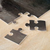 Catahoula Leopard Dog Puppy Christmas Painting ジグソーパズル (側面)