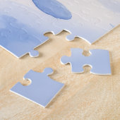 Catahoula Leopard Dog Rustic Barn Christmas Art ジグソーパズル (側面)