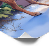 Catahoula Leopard Dog Rustic Barn Christmas Art ポスター (コーナー)