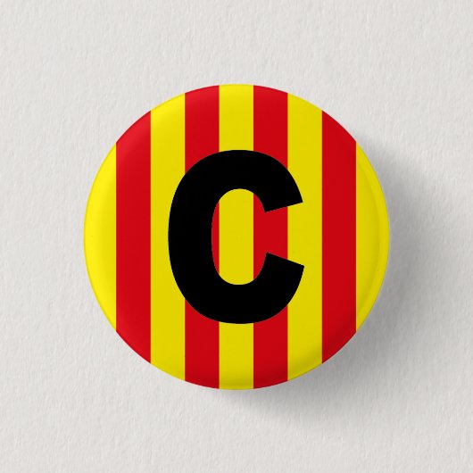 Catalan Catalogne Català Espagne Pin Button Badge 缶バッジ (正面)