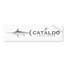 Cataldo Cuttyhunkのゴルフカートのステッカーの白黒