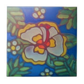 CatalinaのタイルのハイビスカスのCatalinaの粘土の仕事 タイル (正面)