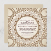 Catalinaのレースの結婚式招待状 招待状 (正面/裏面)