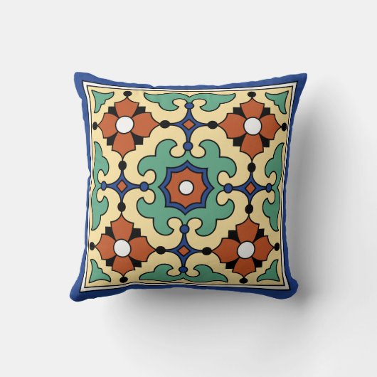 Catalinaの島のタイルのヴィンテージの20年代のデザイン クッション (裏面)