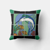 Catalinaの島のマカジキのデザインの枕 クッション (裏面)