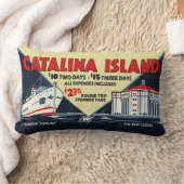 Catalinaの島のヴィンテージの芸術-枕 ランバークッション (ブランケット)