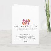 Catalinaの島の挨拶状 カード (裏面)