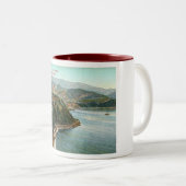 Catalinaの島、恋人の入江、カリフォルニアヴィンテージ ツートーンマグカップ (正面右)