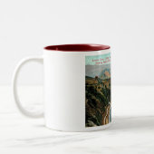 Catalinaの島、恋人の入江、カリフォルニアヴィンテージ ツートーンマグカップ (左)