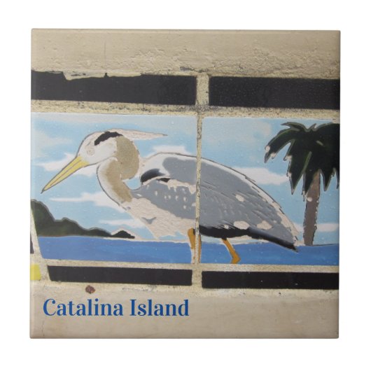 CATALINA ISLAND CERAMIC TILE BIRD OF CATALINA タイル (正面)