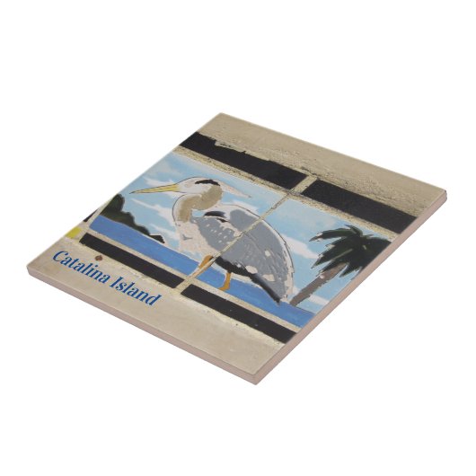 CATALINA ISLAND CERAMIC TILE BIRD OF CATALINA タイル (側面)