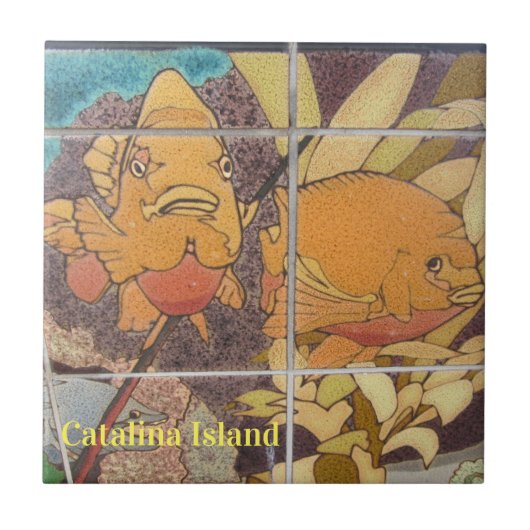 CATALINA ISLAND CERAMIC TILE FACES of CATALINA タイル (正面)