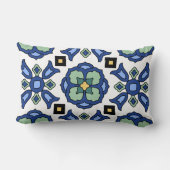 Catalina Island Tile Vintage 1920s Design ランバークッション (裏面)