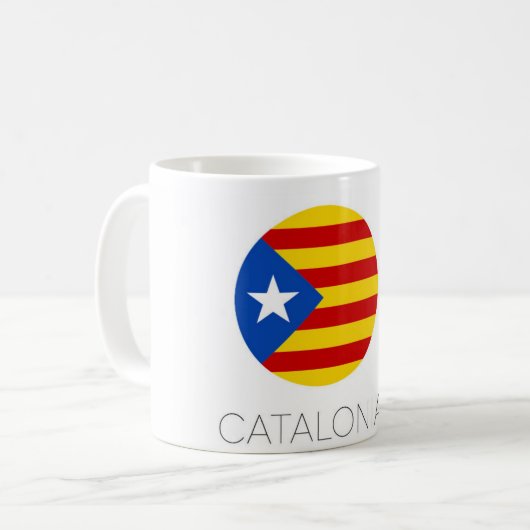 Catalonia Flag Coffee Mug コーヒーマグカップ (正面左)