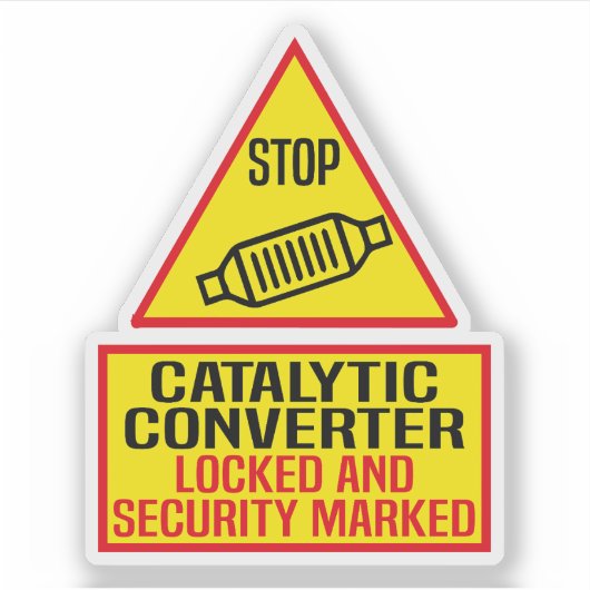 catalytic converter locked and security marked シール (正面)