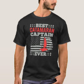 Catamaran Sailing Captain Sailor Best Catamaran Ca Tシャツ (正面)