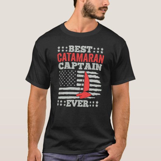 Catamaran Sailing Captain Sailor Best Catamaran Ca Tシャツ (正面)