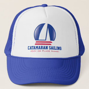 Catamaran Sailing_Pontoon Racing_BlueMoonテンプレート キャップ